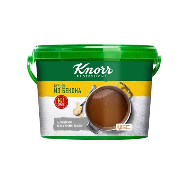 Бульон из Бекона смесь сухая KNORR PROFESSIONAL, ведро, 2 кг, 4 шт/кор, Россия