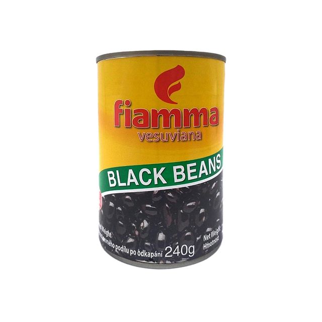 Фасоль черная консервированная FIAMMA, ж/б, 500 мл/400 гр/240 гр, 24 шт/кор, Италия