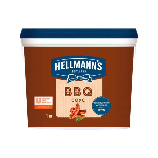 Соус Барбекю BBQ HELLMANN'S, ведро, 1 кг, 6 шт/кор, Россия